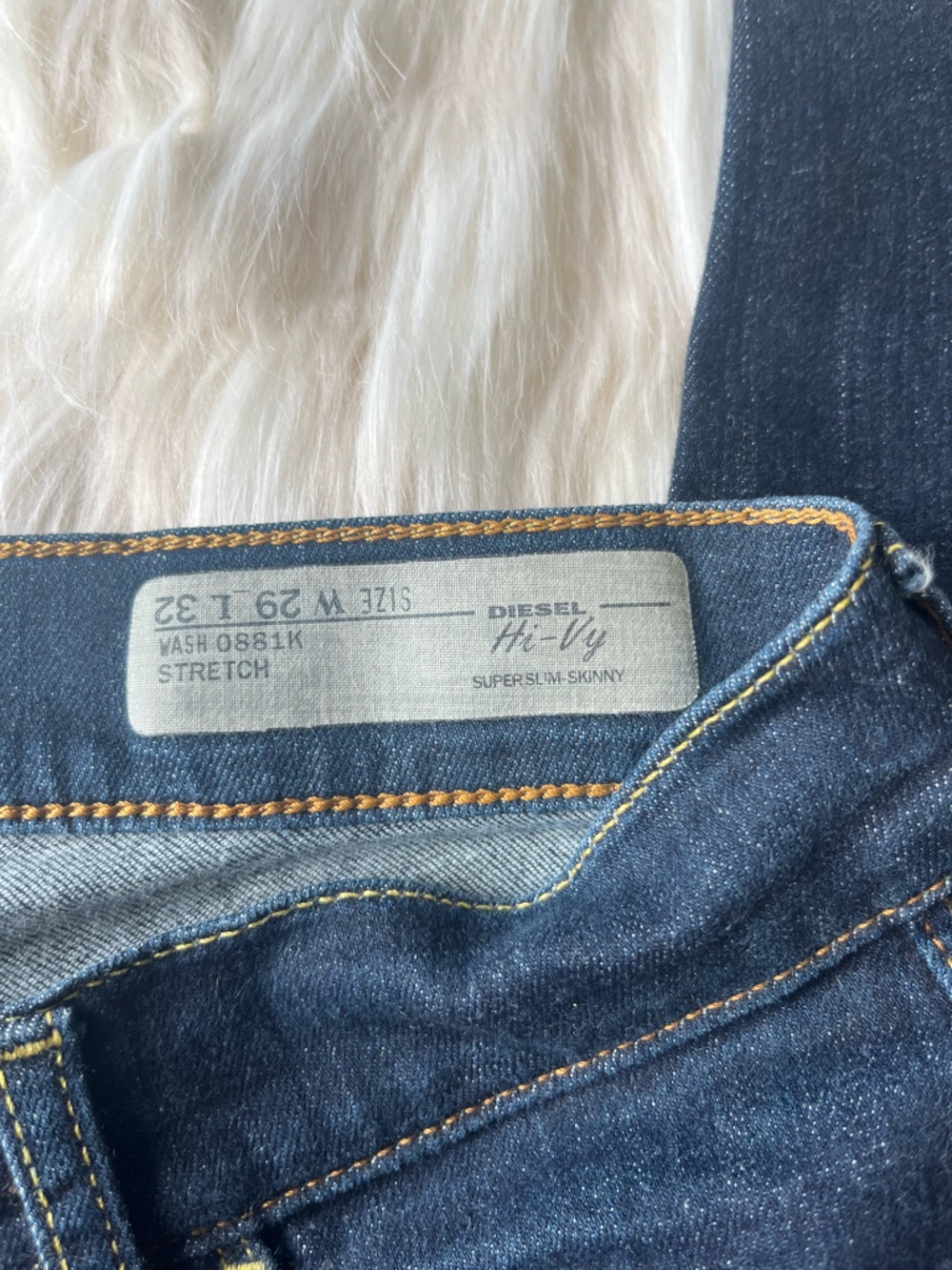 Diesel Hi-Vy Jeans Women's 29x30 Mid Rise Super Skinny Dark Wash - Picture 4 of 5